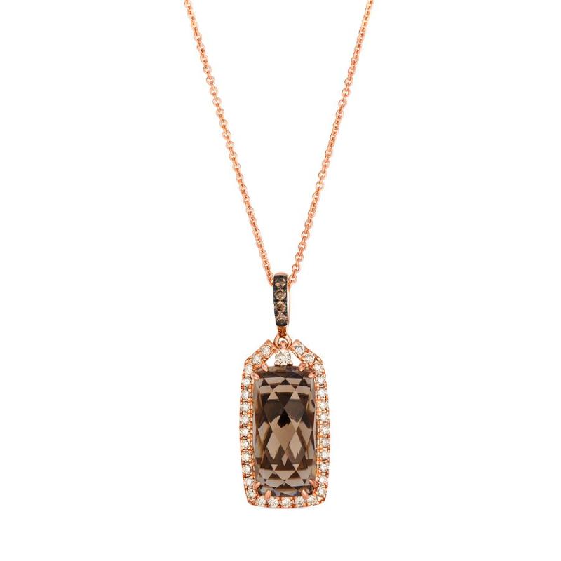 Le Vian&reg; Pendant featuring 3 1/5 cts. Chocolate Quartz&reg; , 1/5 cts. Nude Diamonds&trade; , Chocolate Diamonds&reg; set in 14K Strawberry Gold&reg;