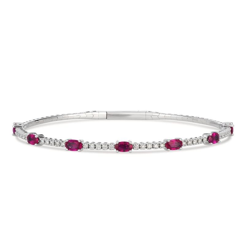 Le Vian&reg; Bangle featuring 2 cts. Passion Ruby&reg; , 3/8 cts. Vanilla Diamonds&reg; set in 14K Vanilla Gold&reg;