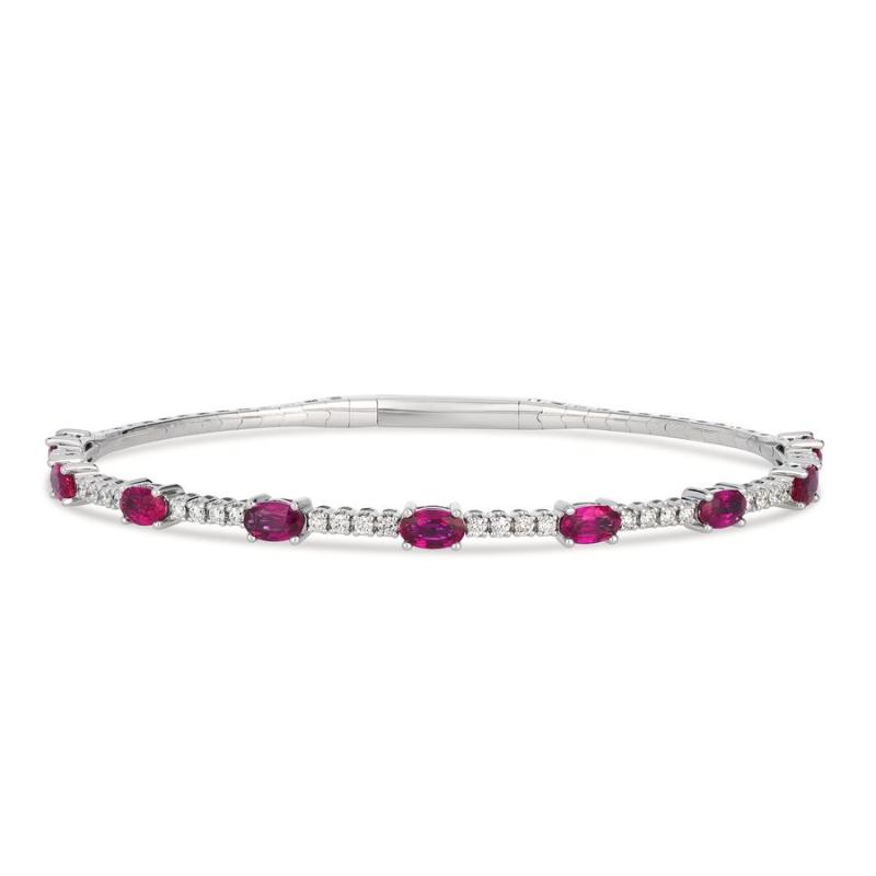 Le Vian&reg; Bangle featuring 2 5/8 cts. Passion Ruby&reg; , 3/8 cts. Vanilla Diamonds&reg; set in 14K Vanilla Gold&reg;