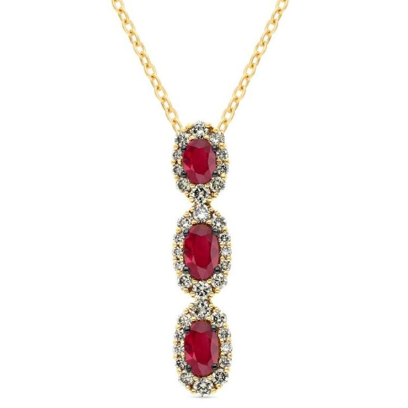 Le Vian&reg; Pendant featuring 3/4 cts. Passion Ruby&reg; , 3/8 cts. Nude Diamonds&trade; set in 14K Honey Gold&trade;