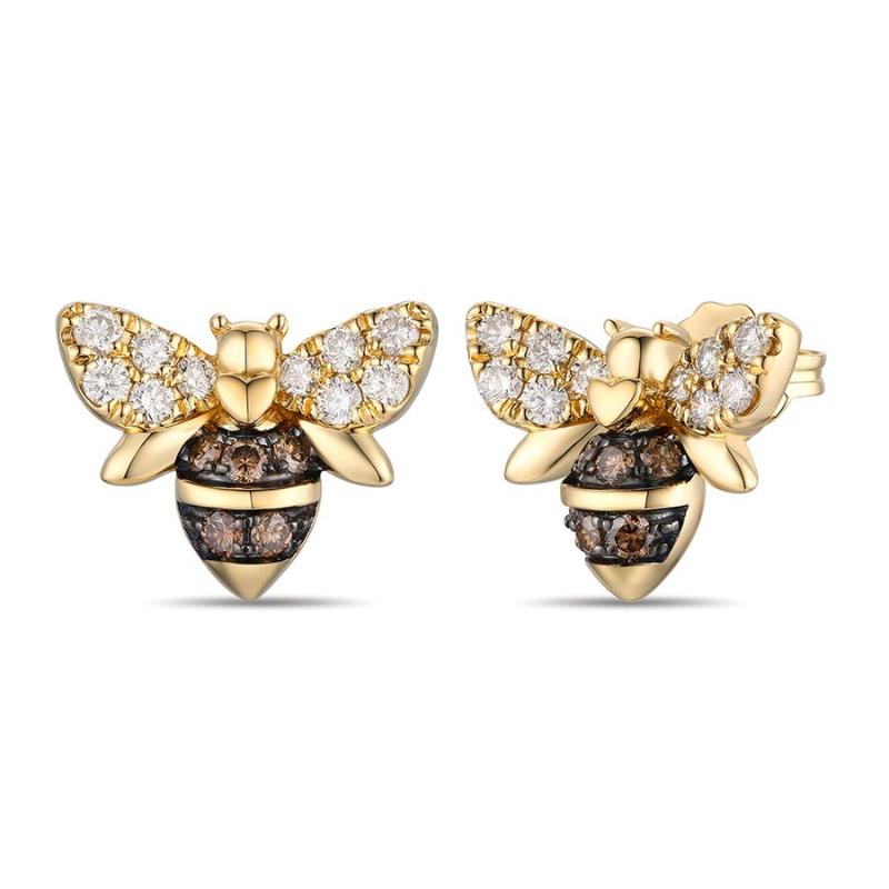 Le Vian&reg; Earrings featuring 1/5 cts. Chocolate Diamonds&reg; , 1/3 cts. Nude Diamonds&trade; set in 14K Honey Gold&trade;