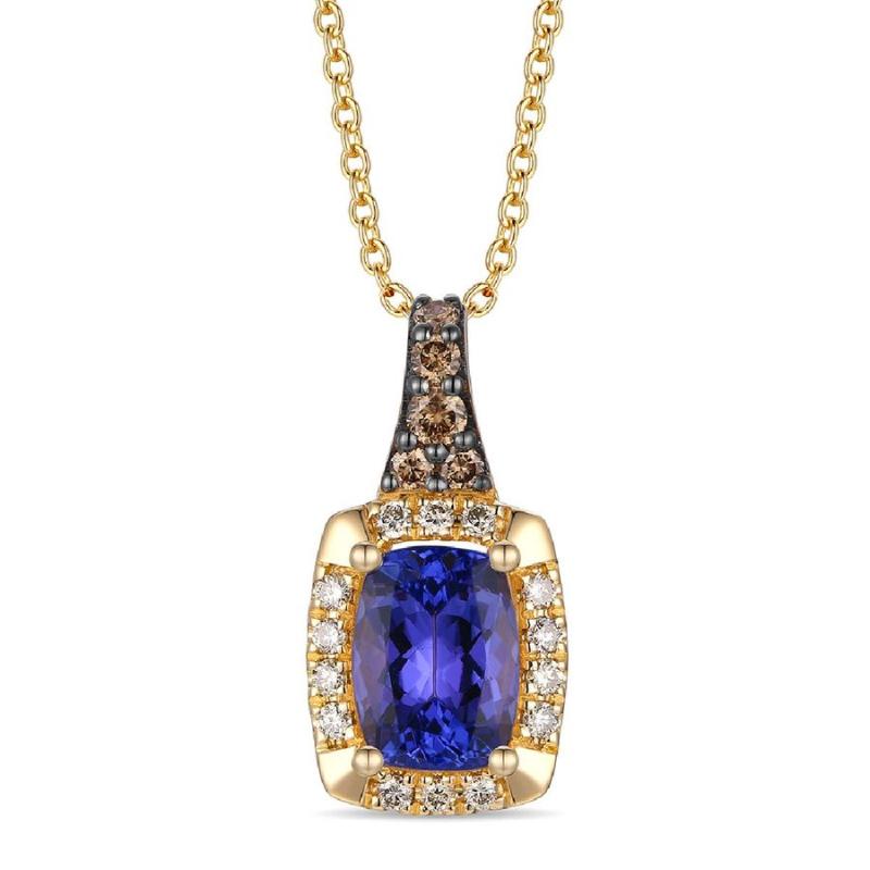 Le Vian&reg; Pendant featuring 7/8 cts. Blueberry Tanzanite&reg; , 1/10 cts. Chocolate Diamonds&reg; , 1/10 cts. Nude Diamonds&trade; set in 14K Honey Gold&trade;