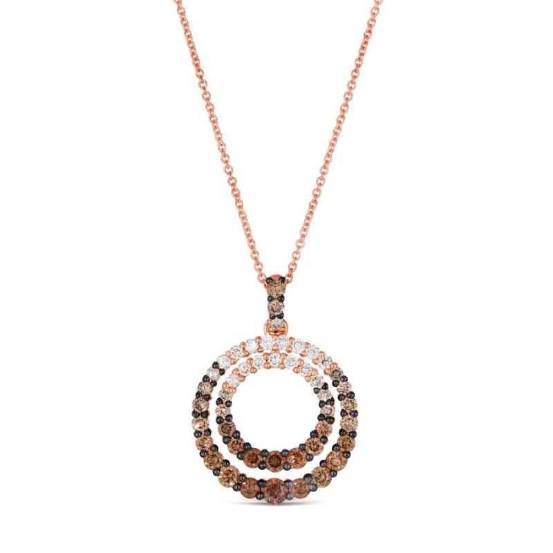 Le Vian Ombre&reg; Pendant featuring 1 1/3 cts. Chocolate Ombré&reg; Diamonds set in 14K Strawberry Gold&reg;