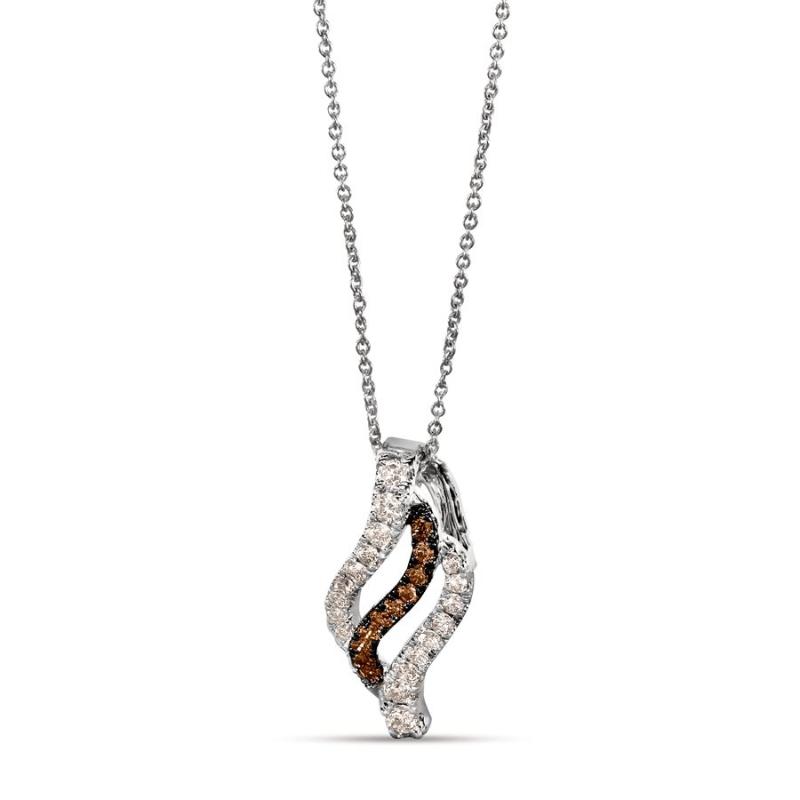 Le Vian&reg; Pendant featuring 1/3 cts. Nude Diamonds&trade; , 1/10 cts. Chocolate Diamonds&reg; set in 14K Vanilla Gold&reg;