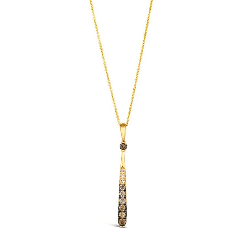 Le Vian Ombre&reg; Pendant featuring 3/8 cts. Chocolate Ombré&reg; Diamonds set in 14K Honey Gold&trade;