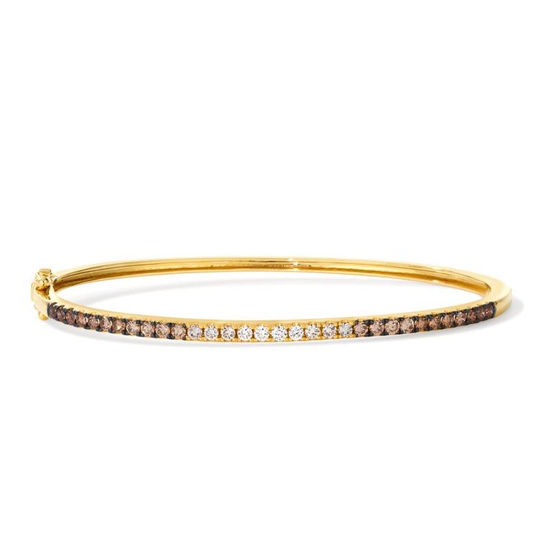 Le Vian Ombre&reg; Bangle featuring 1 cts. Chocolate Ombré&reg; Diamonds set in 14K Honey Gold&trade;