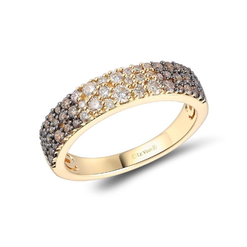 Le Vian Ombre&reg; Ring featuring 5/8 cts. Chocolate Ombré&reg; Diamonds , 1/10 cts. Vanilla Diamonds&reg; set in 14K Honey Gold&trade;
