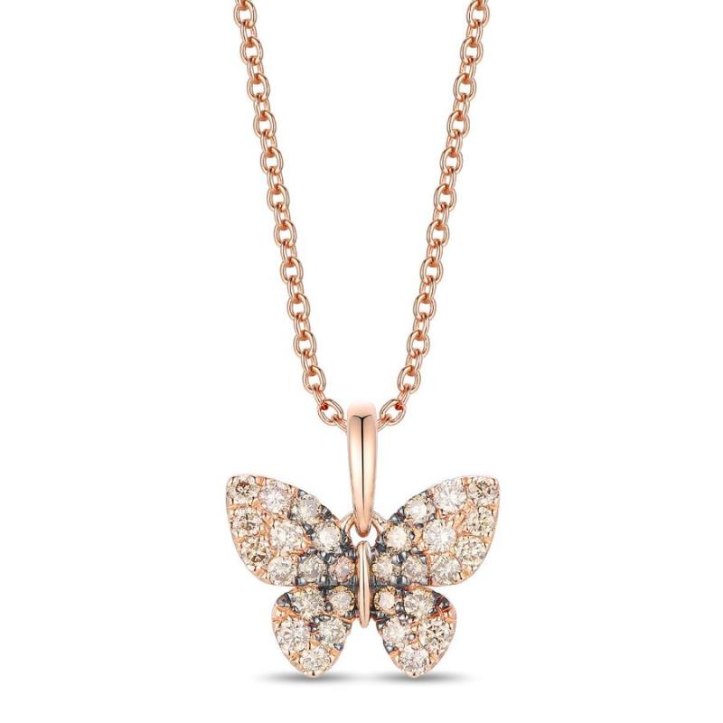 Le Vian Ombre&reg; Pendant featuring 5/8 cts. Chocolate Ombré&reg; Diamonds set in 14K Strawberry Gold&reg;