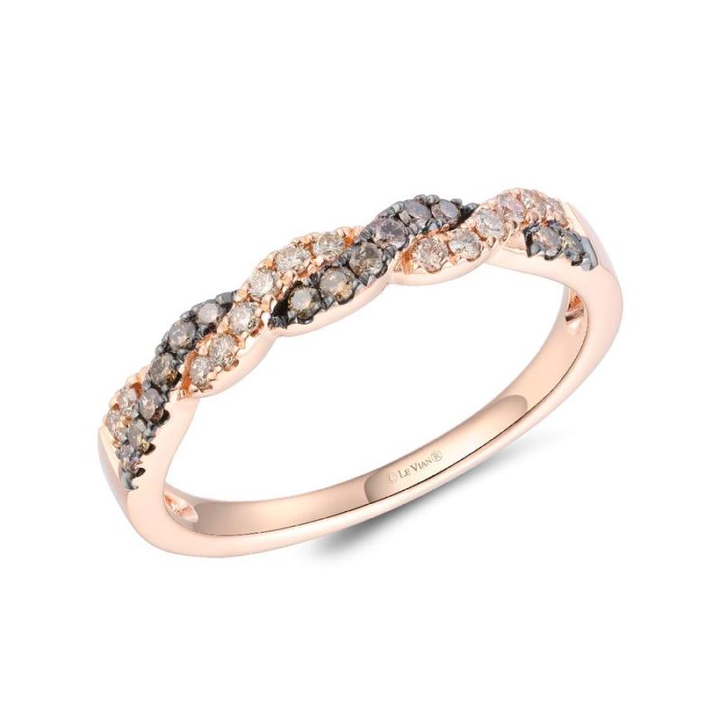 Le Vian&reg; Ring featuring 1/8 cts. Chocolate Diamonds&reg; , 1/8 cts. Nude Diamonds&trade; set in 14K Strawberry Gold&reg;