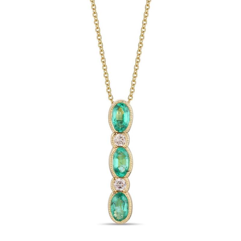 Le Vian&reg; Pendant featuring 1/2 cts. Costa Smeralda Emeralds&trade; , 1/10 cts. Vanilla Diamonds&reg; set in 14K Honey Gold&trade;