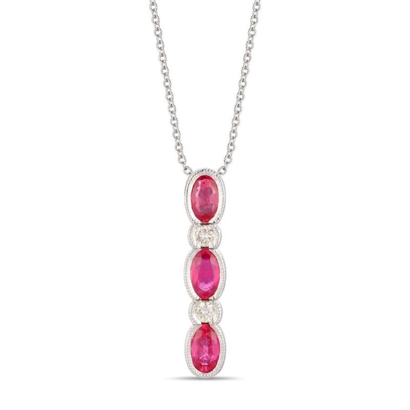 Le Vian&reg; Pendant featuring 3/4 cts. Passion Ruby&reg; , 1/10 cts. Vanilla Diamonds&reg; set in 14K Vanilla Gold&reg;