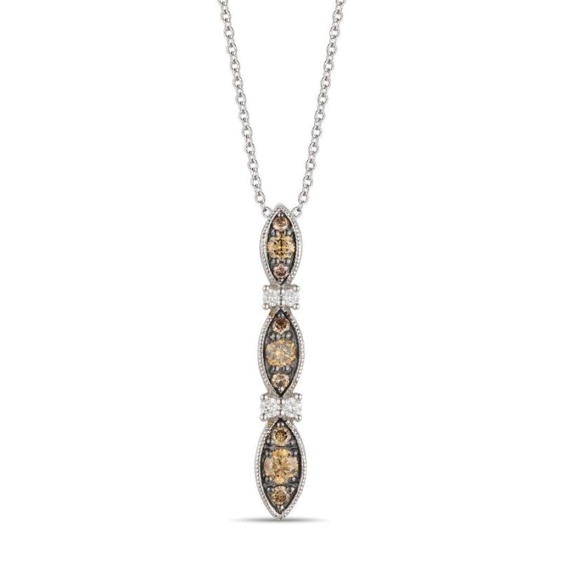 Le Vian Couture&reg; Pendant featuring 1/5 cts. Chocolate Diamonds&reg; , 1/20 cts. Vanilla Diamonds&reg; set in P95