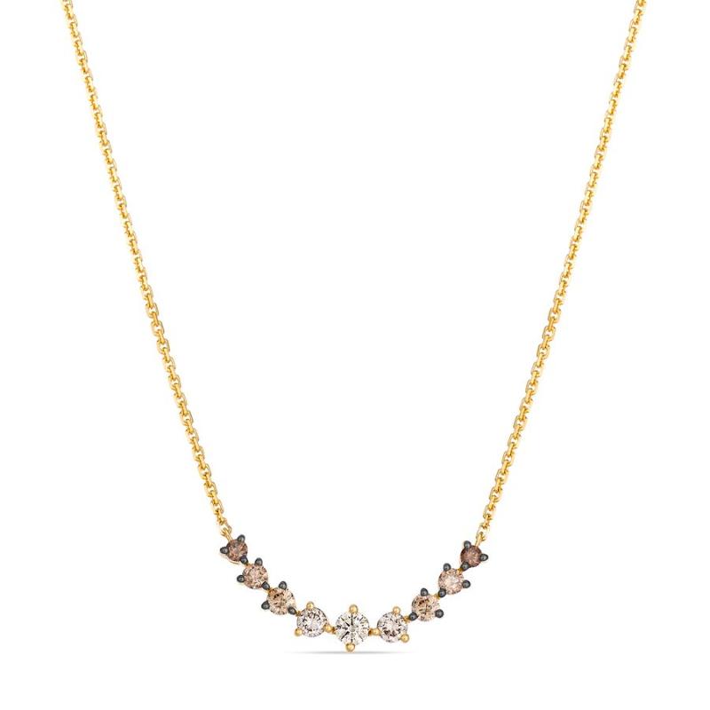 Le Vian Ombre&reg; Adjustable Necklace featuring 1/2 cts. Chocolate Ombré&reg; Diamonds set in 14K Honey Gold&trade;