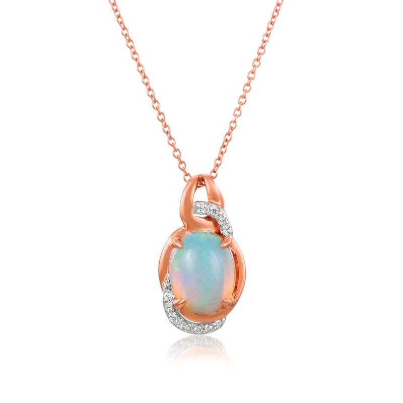 Le Vian&reg; Pendant featuring 1 1/5 cts. Neopolitan Opal&reg; , 1/20 cts. Vanilla Diamonds&reg; set in 14K Two Tone Yellow Rose Gold