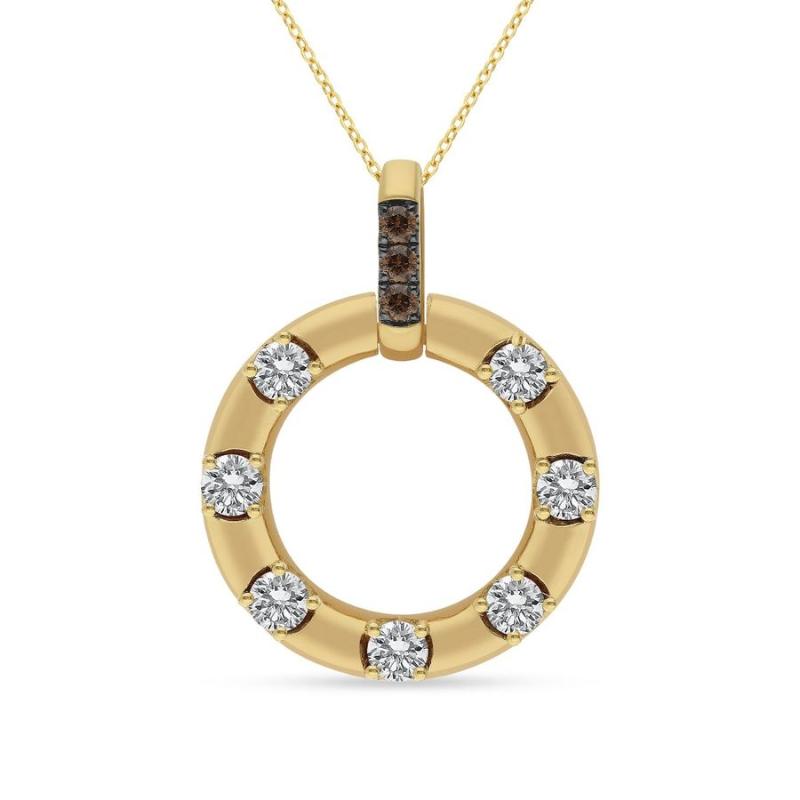 Le Vian&reg; Pendant featuring 5/8 cts. Nude Diamonds&trade; , 1/20 cts. Chocolate Diamonds&reg; set in 14K Honey Gold&trade;