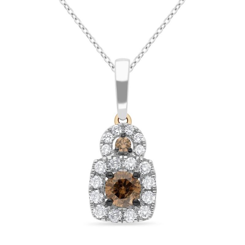 Le Vian Couture&reg; Pendant featuring 1/4 cts. Chocolate Diamonds&reg; , 1/5 cts. Vanilla Diamonds&reg; set in P14 Honey Gold&trade;