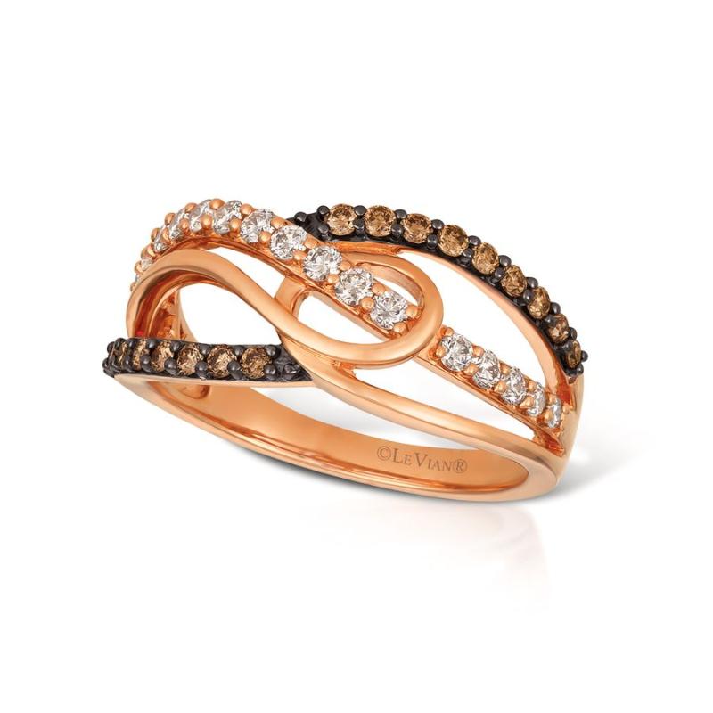 Le Vian&reg; Ring featuring 1/3 cts. Nude Diamonds&trade; , 1/4 cts. Chocolate Diamonds&reg; set in 14K Strawberry Gold&reg;