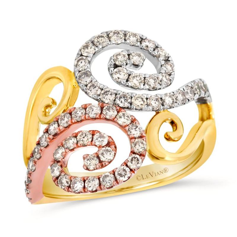 Le Vian&reg; Ring featuring 7/8 cts. Nude Diamonds&trade; set in 14K Tri Color Gold