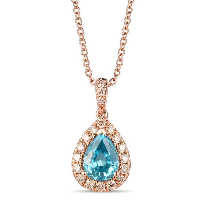 Le Vian&reg; Pendant featuring 1 7/8 cts. Blueberry Zircon&trade; , 1/3 cts. Nude Diamonds&trade; set in 14K Strawberry Gold&reg;