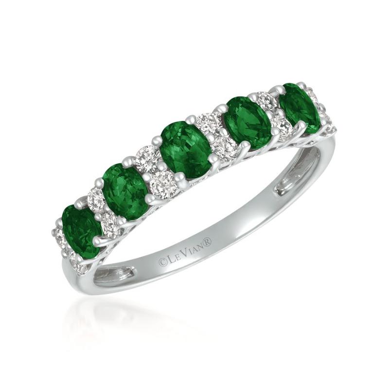 Le Vian&reg; Ring featuring 7/8 cts. Costa Smeralda Emeralds&trade; , 1/3 cts. Vanilla Diamonds&reg; set in 14K Vanilla Gold&reg;