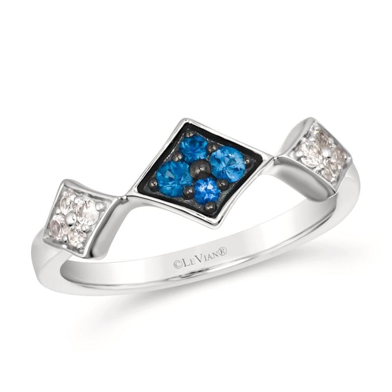 Le Vian&reg; Ring featuring 1/8 cts. Blueberry Sapphire&trade; , 1/8 cts. Vanilla Sapphire&trade; , set in 14K Vanilla Gold&reg;
