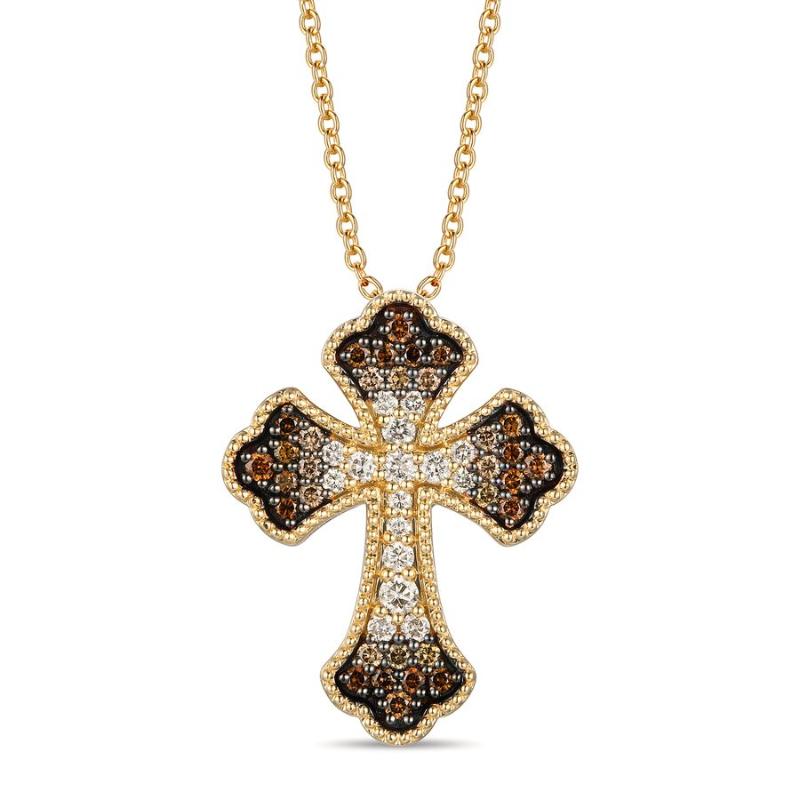 Le Vian Ombre&reg; Pendant featuring 1/2 cts. Chocolate Ombré&reg; Diamonds set in 14K Honey Gold&trade;
