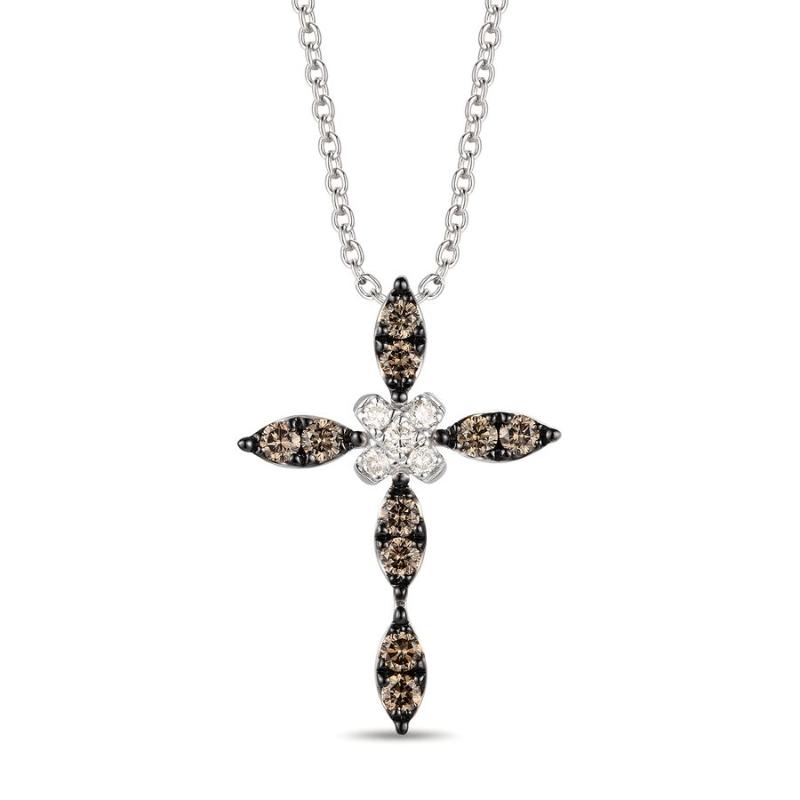 Le Vian&reg; Pendant featuring 1/20 cts. Nude Diamonds&trade; , 1/3 cts. Chocolate Diamonds&reg; set in 14K Vanilla Gold&reg;