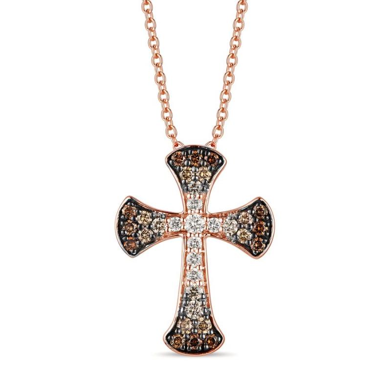 Le Vian Ombre&reg; Pendant featuring 1/2 cts. Chocolate Ombré&reg; Diamonds set in 14K Strawberry Gold&reg;