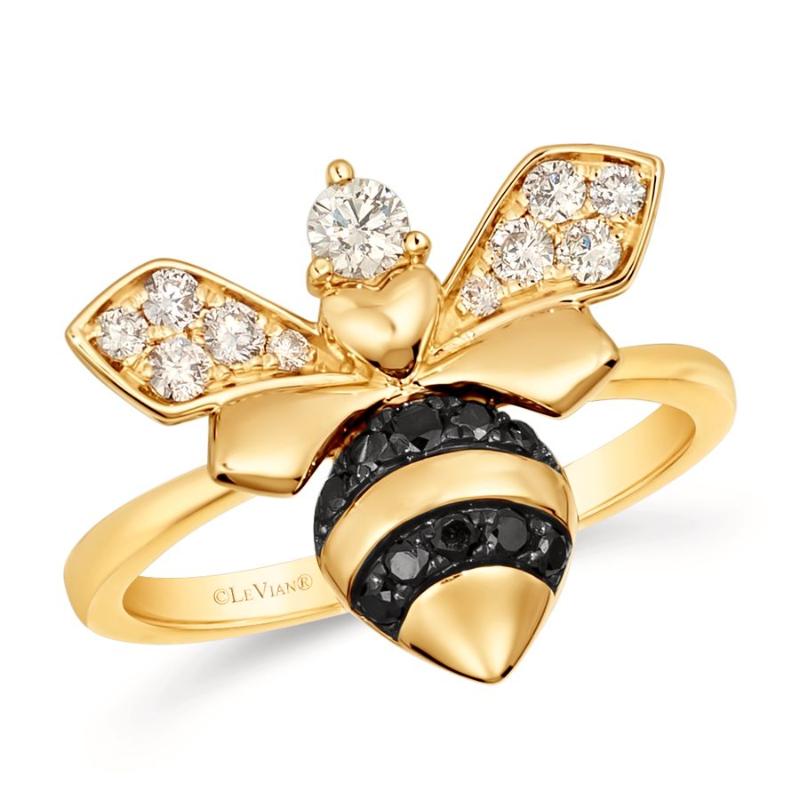 Le Vian&reg; Ring featuring 1/3 cts. Nude Diamonds&trade; , 1/6 cts. Blackberry Diamonds&reg; set in 14K Honey Gold&trade;