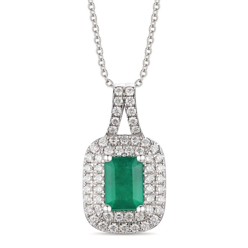Le Vian&reg; Pendant featuring 3/4 cts. Costa Smeralda Emeralds&trade; , 3/8 cts. Vanilla Diamonds&reg; set in 14K Vanilla Gold&reg;