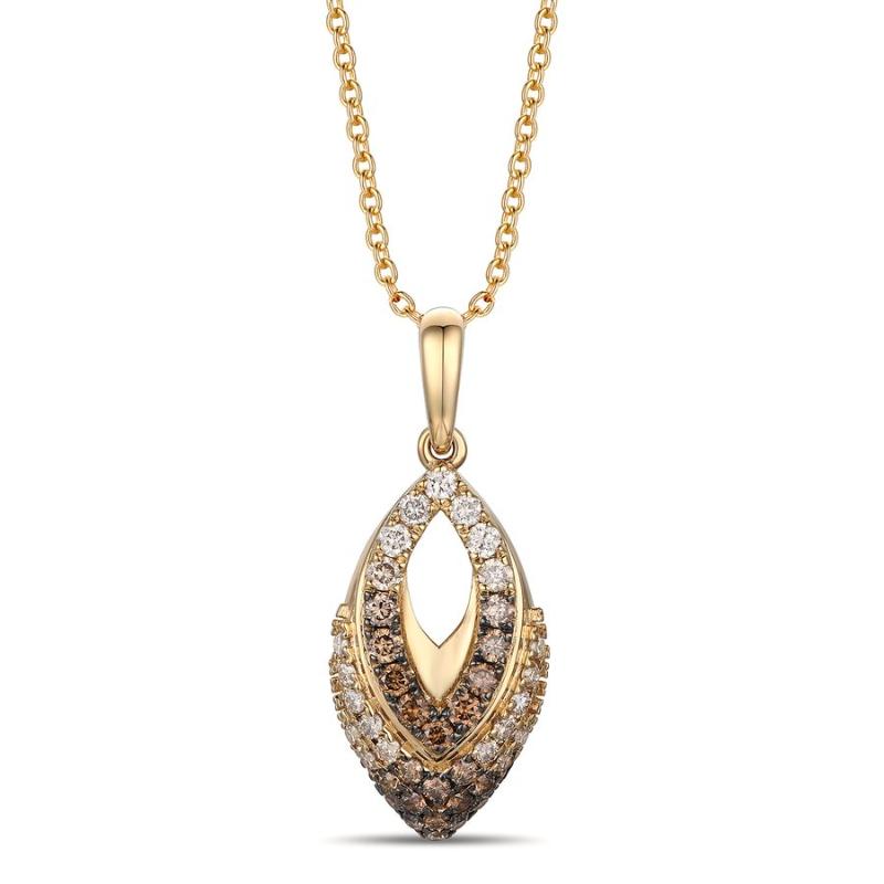 Le Vian Ombre&reg; Pendant featuring 1/2 cts. Chocolate Ombré&reg; Diamonds set in 14K Honey Gold&trade;