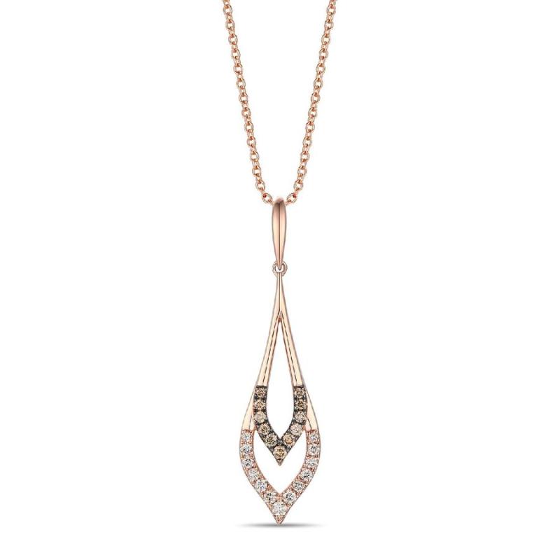 Le Vian&reg; Pendant featuring 1/6 cts. Nude Diamonds&trade; , 1/8 cts. Chocolate Diamonds&reg; set in 14K Strawberry Gold&reg;
