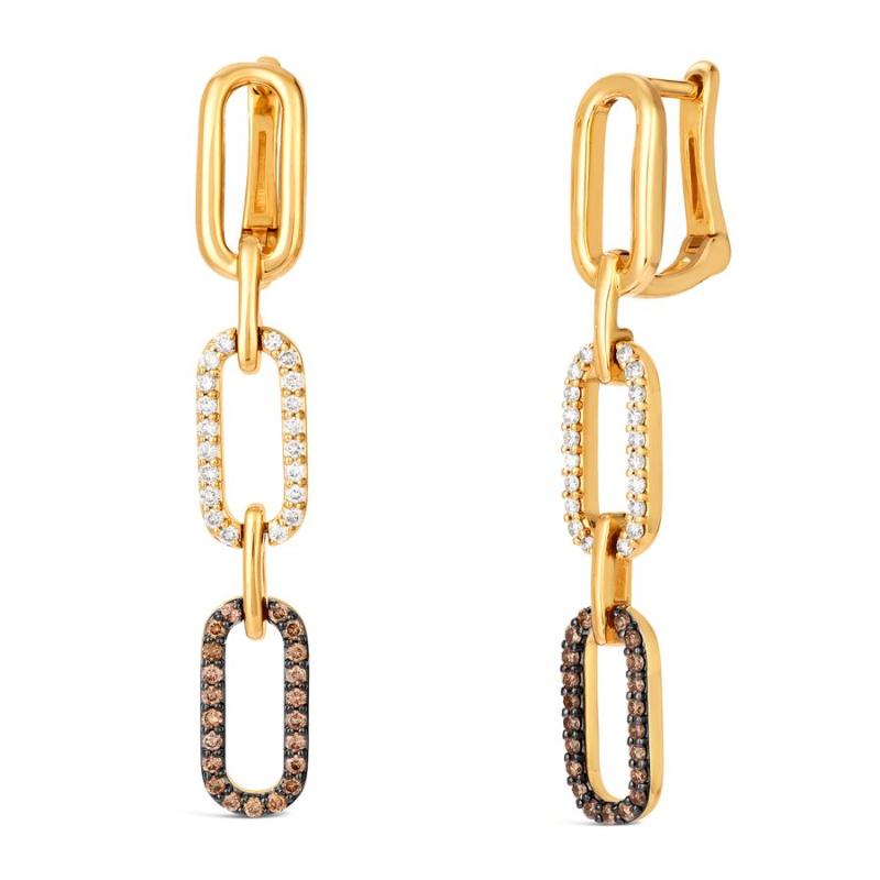 Le Vian&reg; Earrings featuring 1/3 cts. Chocolate Diamonds&reg; , 1/4 cts. Nude Diamonds&trade; set in 14K Honey Gold&trade;