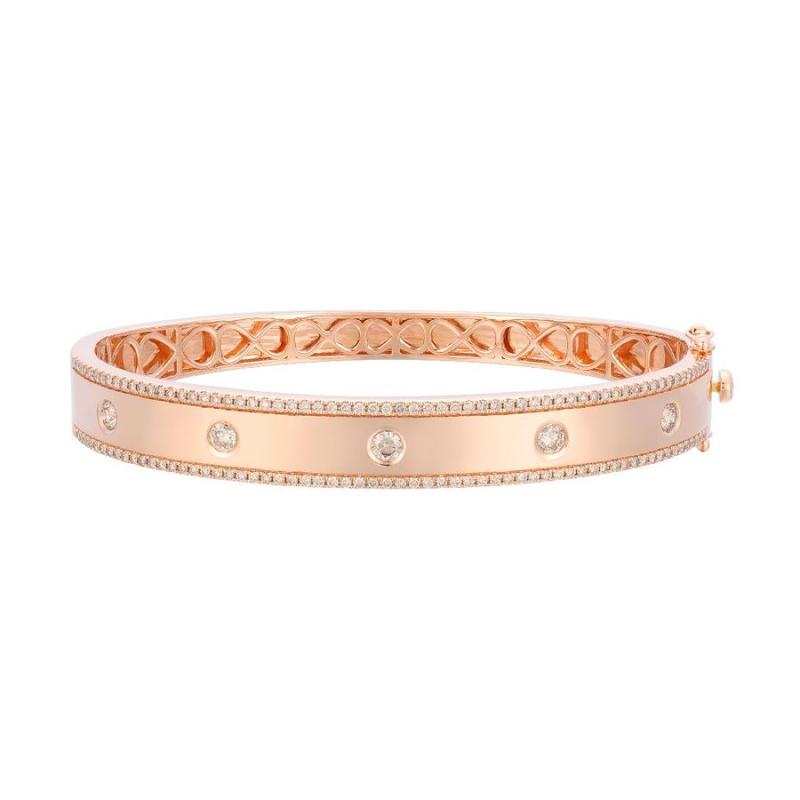 Le Vian&reg; Bangle featuring 1 1/3 cts. Nude Diamonds&trade; set in 14K Strawberry Gold&reg;