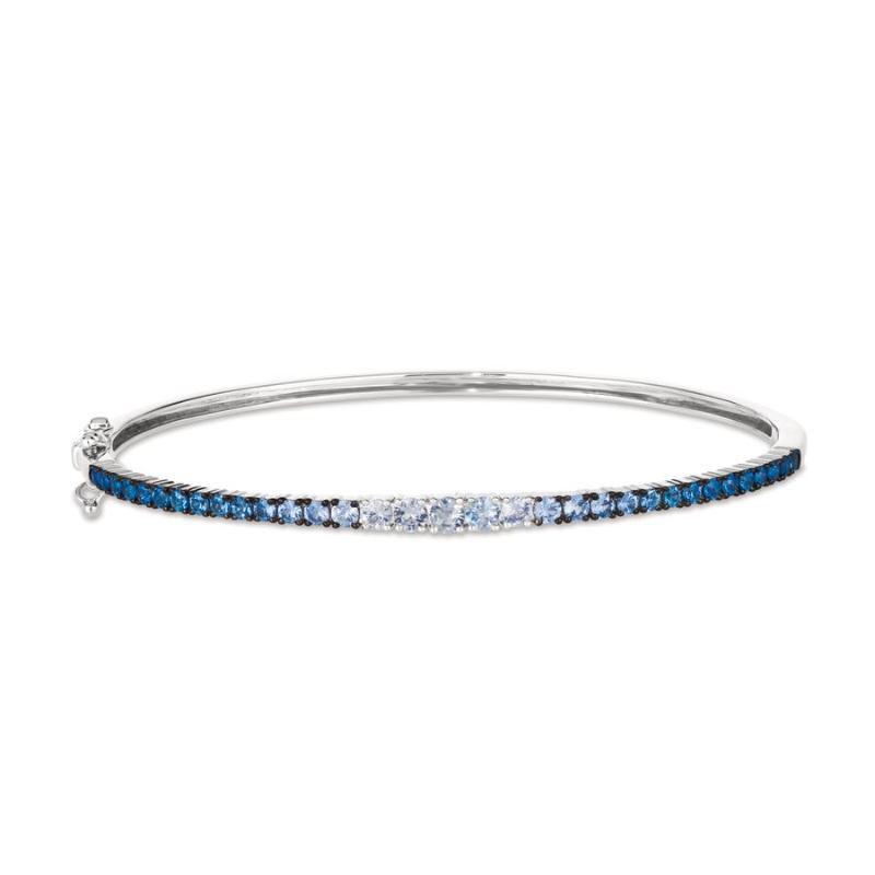 Le Vian Ombre&reg; Bangle featuring 1 cts. Denim Ombré&reg; Sapphire, 1/2 cts. Vanilla Sapphire&trade; , set in 14K Vanilla Gold&reg;