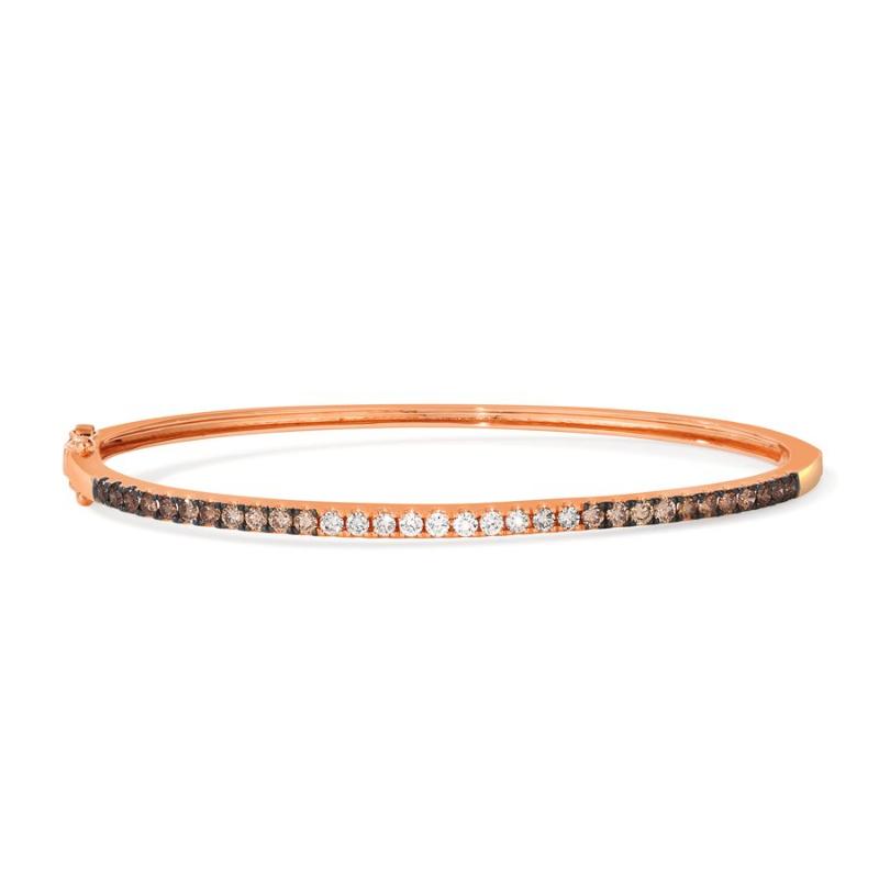 Le Vian Ombre&reg; Bangle featuring 1 cts. Chocolate Ombré&reg; Diamonds set in 14K Strawberry Gold&reg;