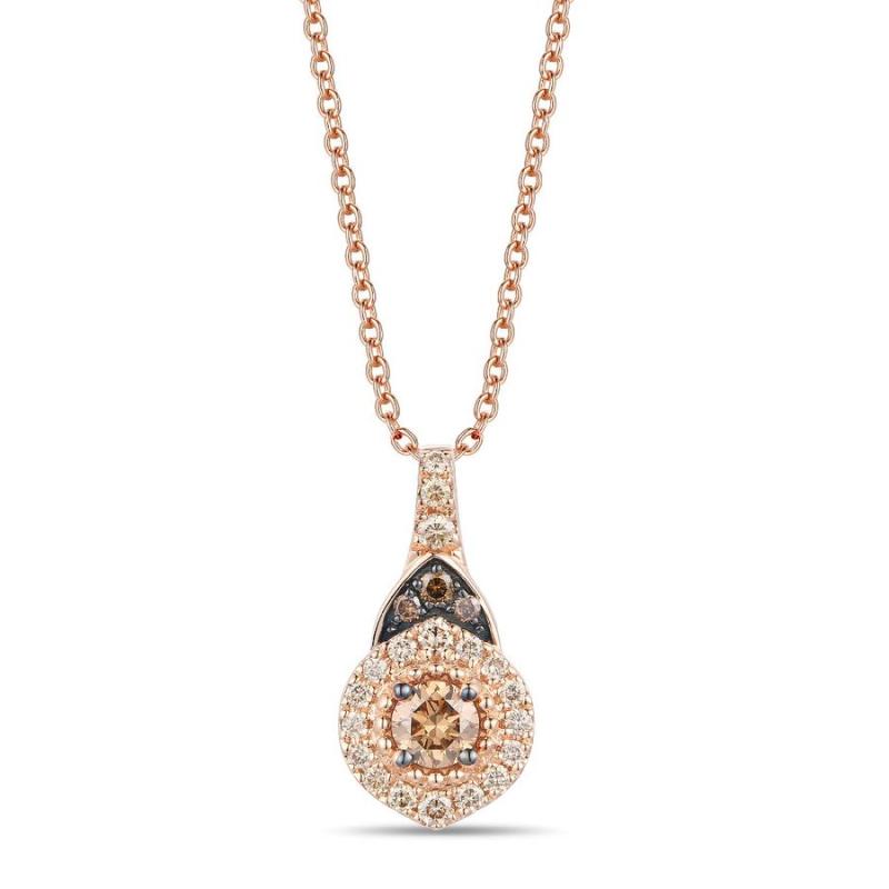 Le Vian&reg; Pendant featuring 1/4 cts. Chocolate Diamonds&reg; , 1/5 cts. Nude Diamonds&trade; set in 14K Strawberry Gold&reg;