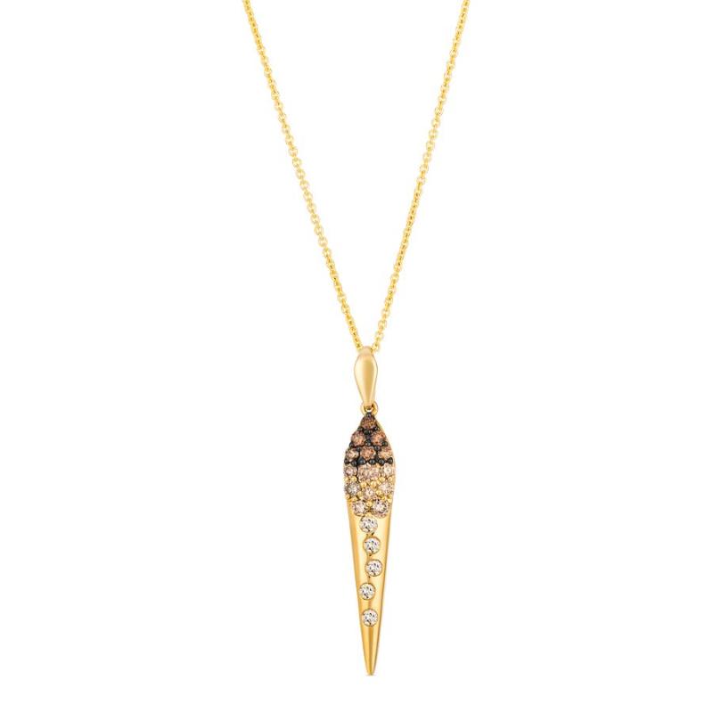 Le Vian Ombre&reg; Pendant featuring 3/8 cts. Chocolate Ombré&reg; Diamonds set in 14K Honey Gold&trade;