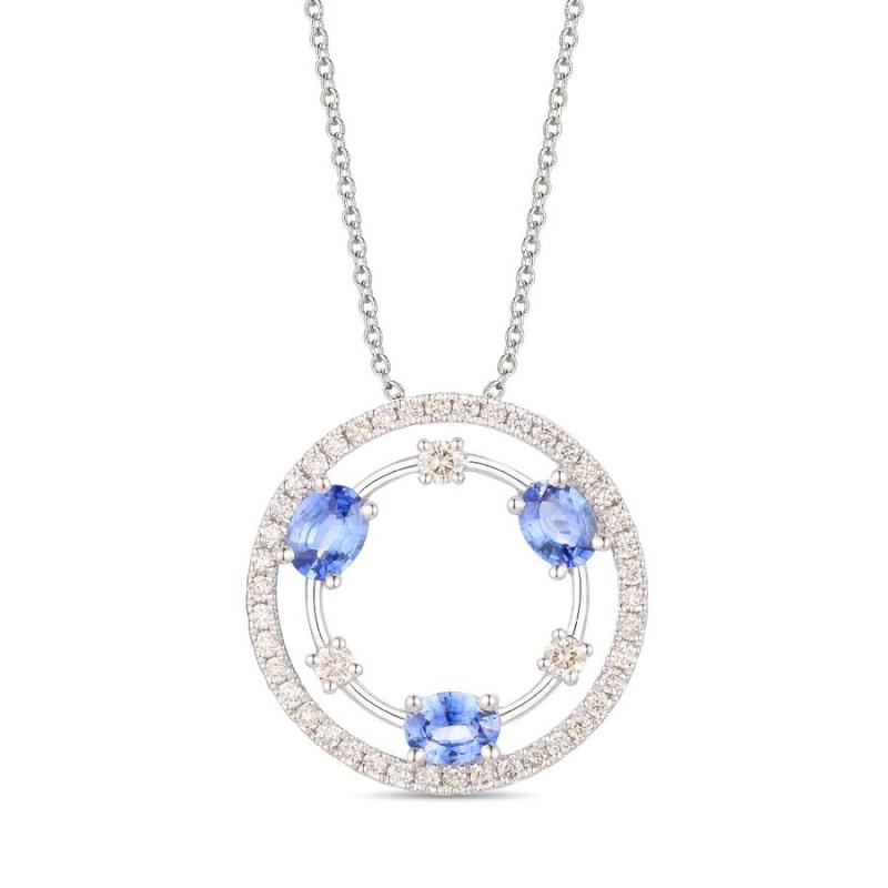Le Vian&reg; Pendant featuring 1/2 cts. Blueberry Sapphire&trade; , 1/4 cts. Vanilla Diamonds&reg; set in 14K Vanilla Gold&reg;