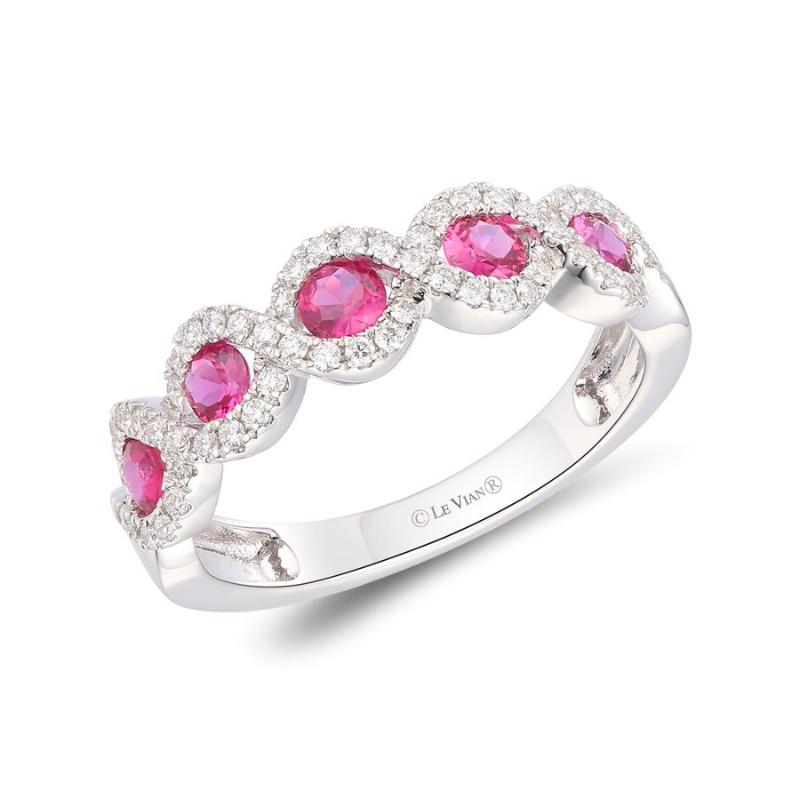 Le Vian&reg; Ring featuring 1/2 cts. Passion Ruby&reg; , 1/4 cts. Vanilla Diamonds&reg; set in 14K Vanilla Gold&reg;