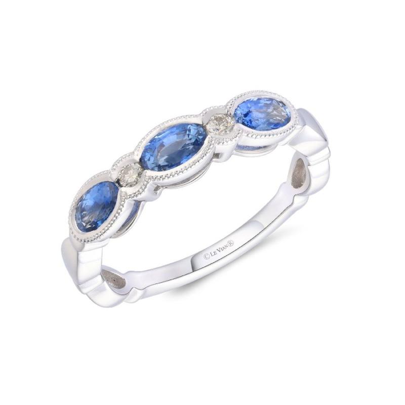 Le Vian&reg; Ring featuring 7/8 cts. Blueberry Sapphire&trade; , 1/20 cts. Vanilla Diamonds&reg; set in 14K Vanilla Gold&reg;