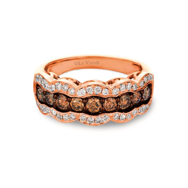 Le Vian&reg; Ring featuring 3/4 cts. Chocolate Diamonds&reg; , 1/3 cts. Nude Diamonds&trade; set in 14K Strawberry Gold&reg;
