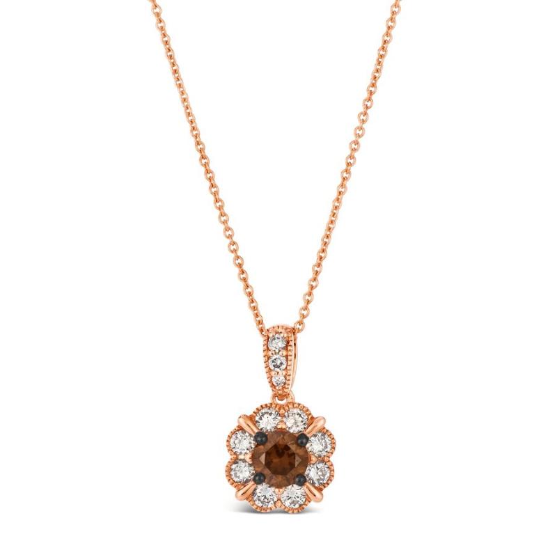 Le Vian&reg; Pendant featuring 1/3 cts. Chocolate Diamonds&reg; , 1/3 cts. Nude Diamonds&trade; set in 14K Strawberry Gold&reg;