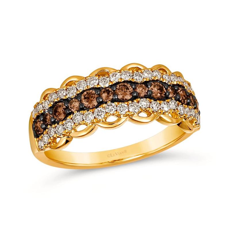Le Vian&reg; Ring featuring 3/8 cts. Chocolate Diamonds&reg; , 3/8 cts. Nude Diamonds&trade; set in 14K Honey Gold&trade;