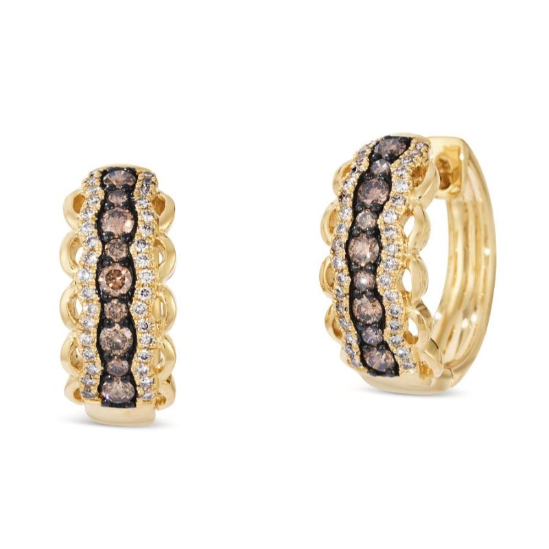Le Vian&reg; Earrings featuring 3/8 cts. Chocolate Diamonds&reg; , 1/4 cts. Nude Diamonds&trade; set in 14K Honey Gold&trade;