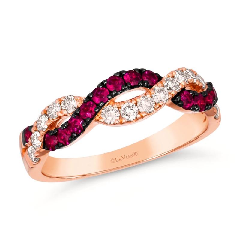 Le Vian&reg; Ring featuring 3/8 cts. Passion Ruby&reg; , 1/3 cts. Nude Diamonds&trade; set in 14K Strawberry Gold&reg;