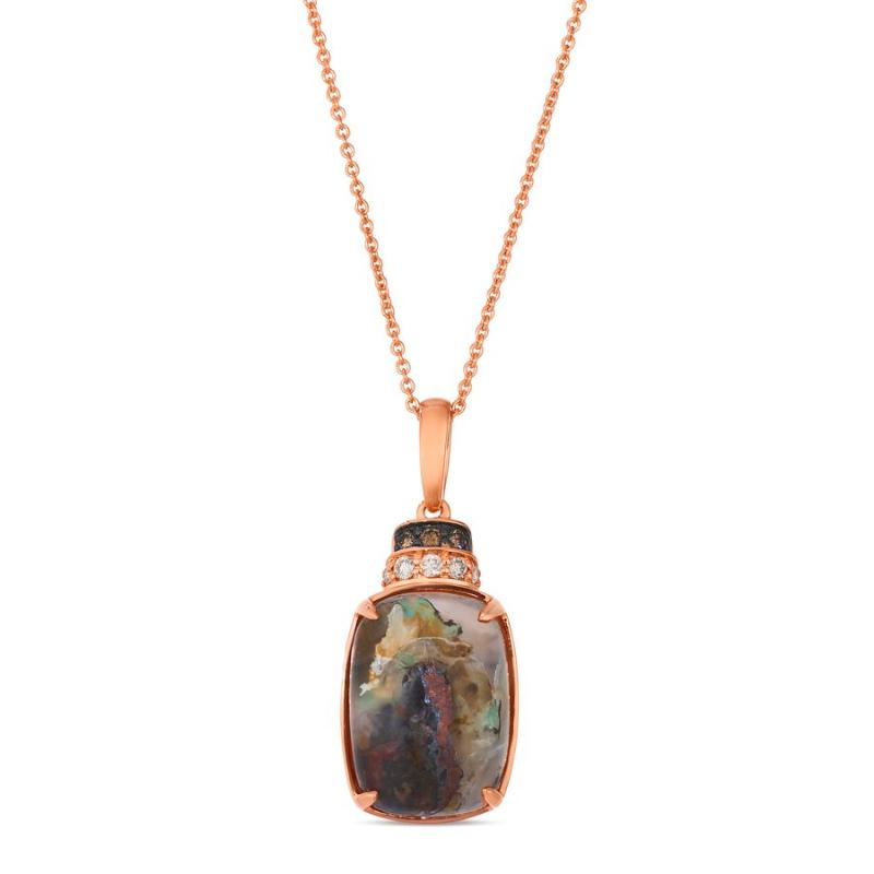 Le Vian&reg; Pendant featuring 4 3/4 cts. Chocolate Aquadite&trade; , 1/20 cts. Nude Diamonds&trade; , 1/20 cts. Chocolate Diamonds&reg; set in 14K Strawberry Gold&reg;
