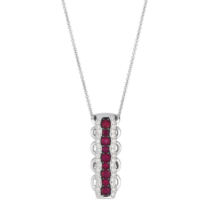 Le Vian&reg; Pendant featuring 3/8 cts. Passion Ruby&reg; , 1/4 cts. Vanilla Diamonds&reg; set in 14K Vanilla Gold&reg;