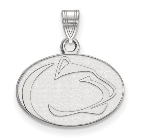 Penn State 14k White Gold Lion Head Pendant Small