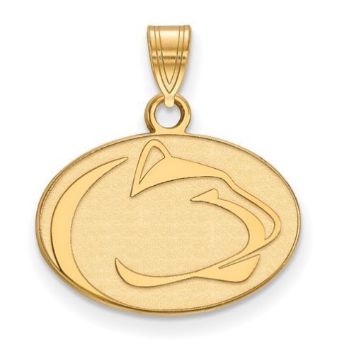 Penn State 14k Yellow Gold Lion Head Pendant Small